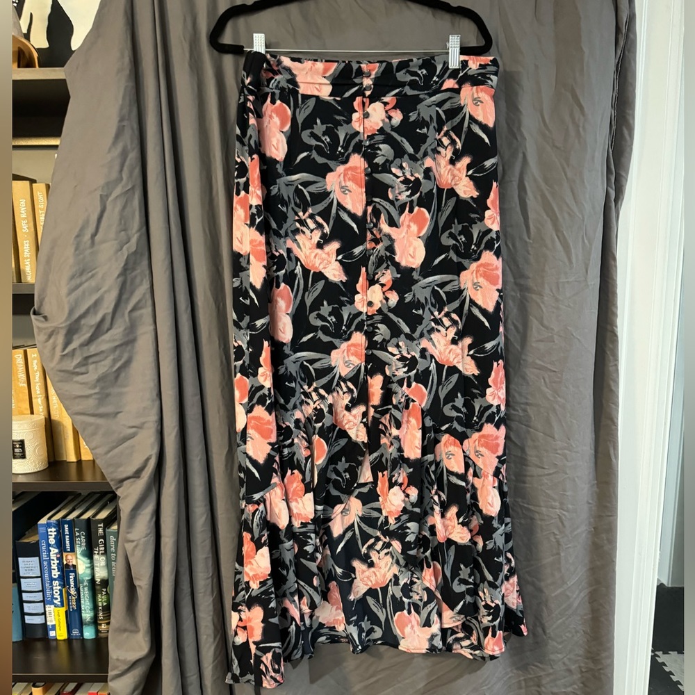 Free Press Floral Maxi Skirt - Blue and Pink
